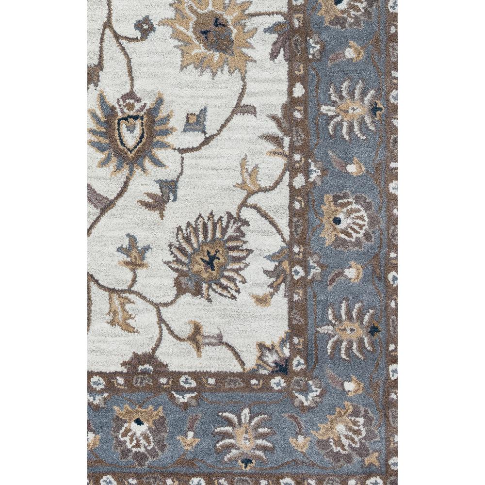 Rizzy Home Valintino Taupe Border Hand Tufted Wool 5 ft. x 8 ft. Area