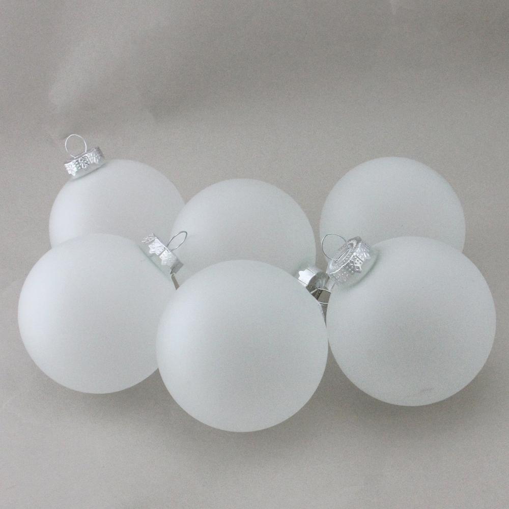 frosted glass christmas ball ornaments