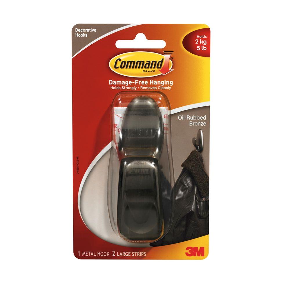Command Forever Clic 5 Lb Large Oil Rubbed Bronze Metal Hook Command Forever Clic 5 Lb Large Oil Rubbed Bronze Metal Hook