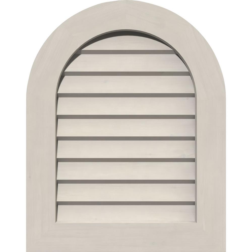 Ekena Millwork 23 in. x 25 in. Decorative Round Top Gable