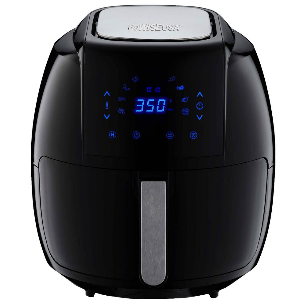 GoWISE USA 8in1 7.0 Qt. Black Electric Air Fryer with Recipe Book