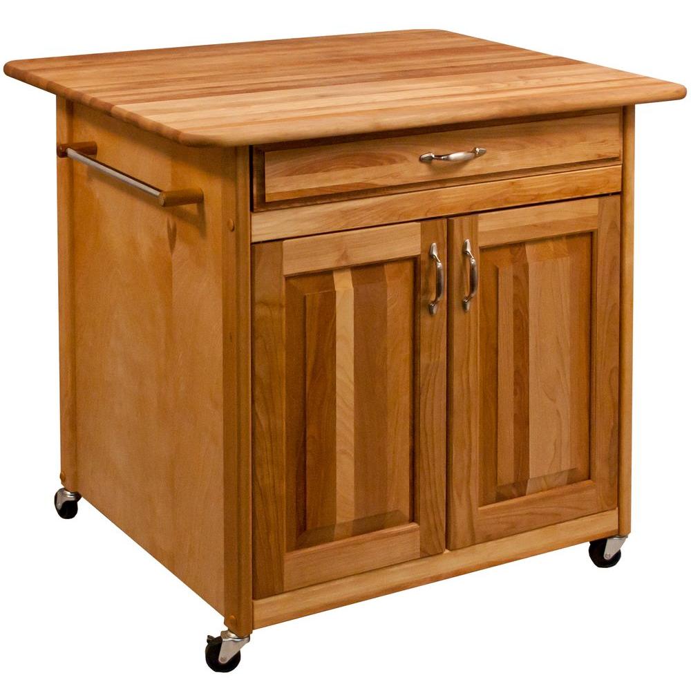 Catskill Craftsmen Catskill Natural Kitchen Cart With Storage