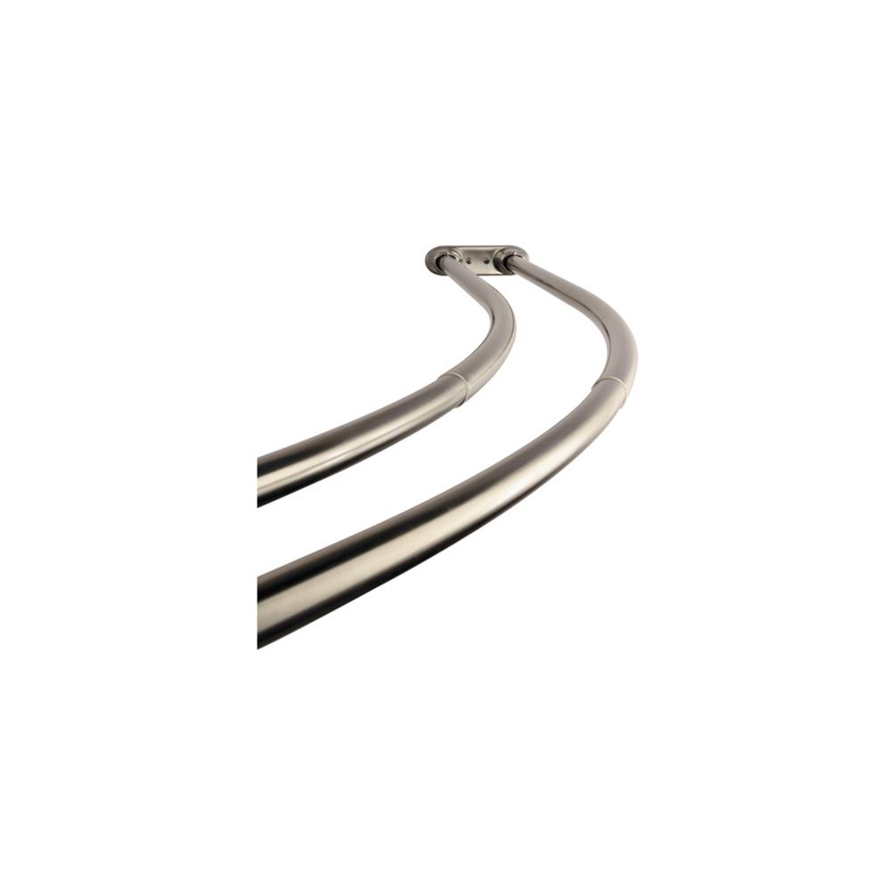 Hotel Quality Curved Shower Curtain Rods Home Design Ideas Arista Double 72 In Adjule Curved Shower Rod Satin Nickel
