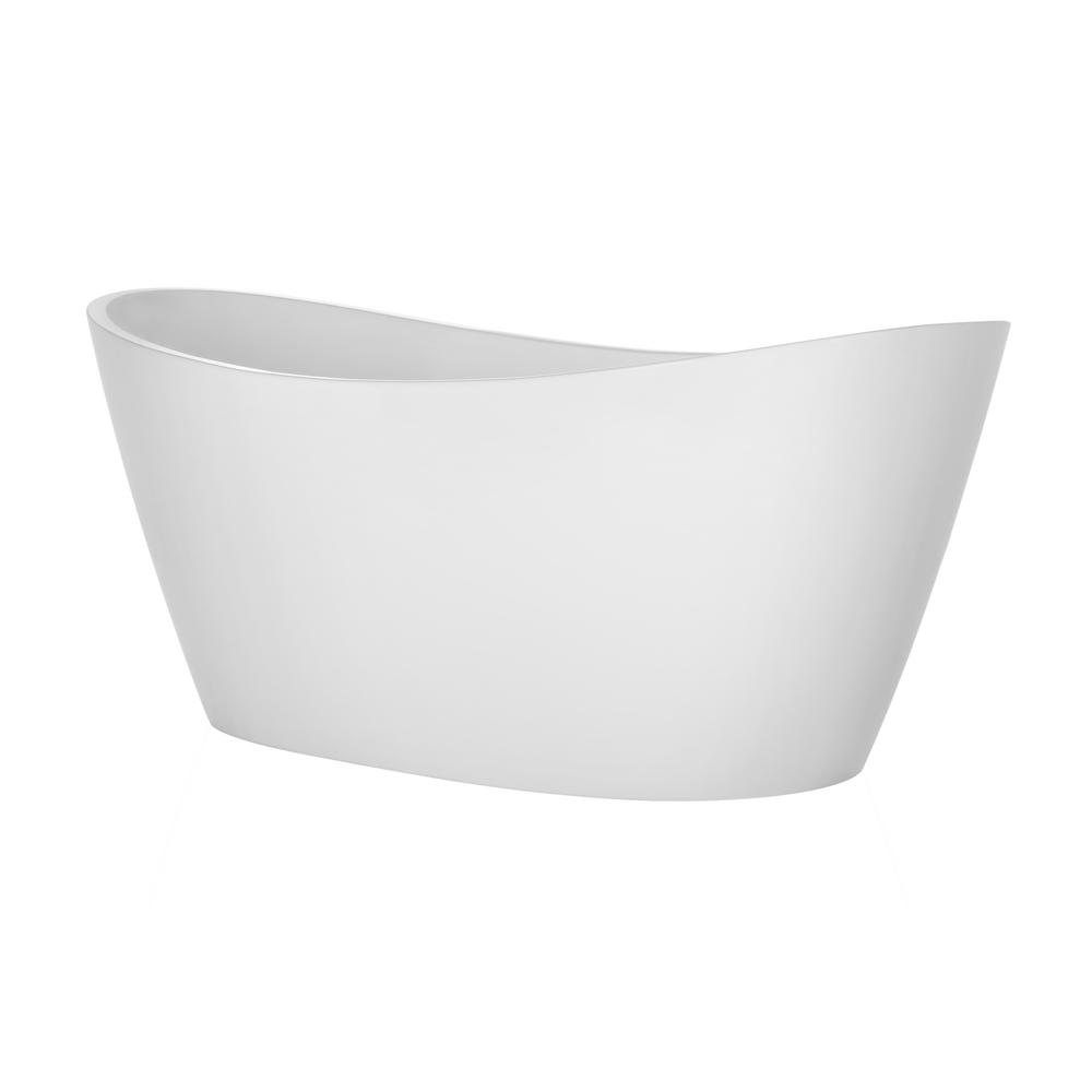 Empava 67 in. Luxury Freestanding Bathtub Stand Alone Flatbottom