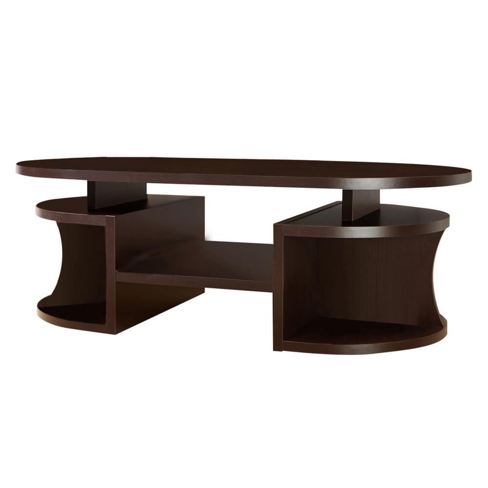 Furniture Of America Alfred Walnut Oval Coffee Table Fci 139 4l Furniture Of America Alfred Walnut Oval Coffee Table