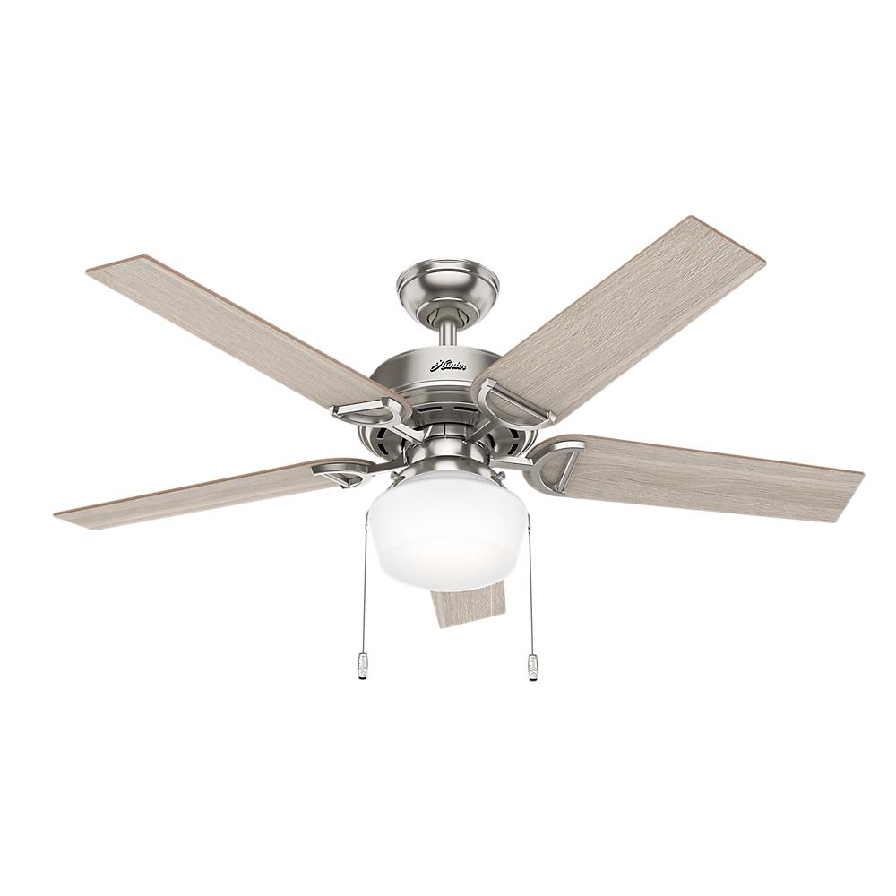 Hunter Viola 52 In Led Indoor Brushed Nickel Ceiling Fan With