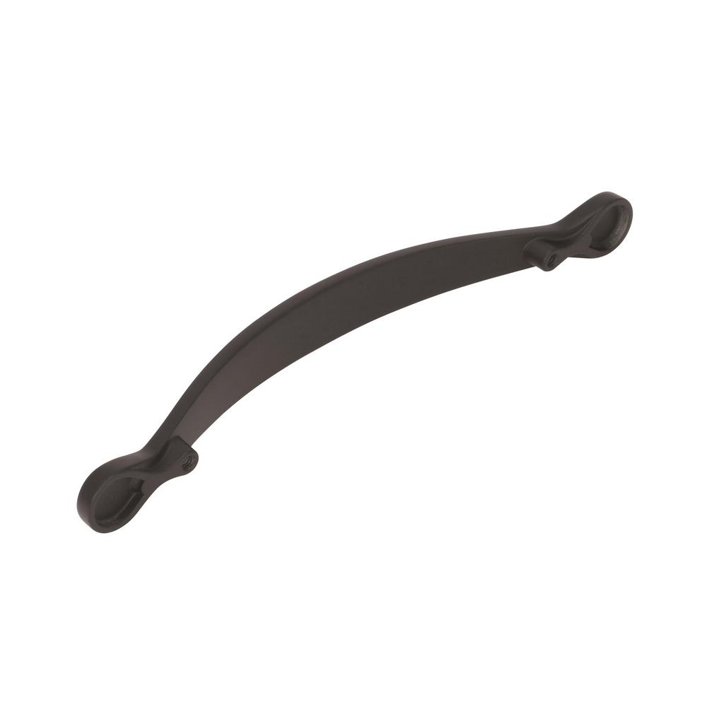 Amerock Inspirations 5 1 16 In 128 Mm Center To Center Flat Black Cabinet Drawer Pull Bp1588fb The Home Depot