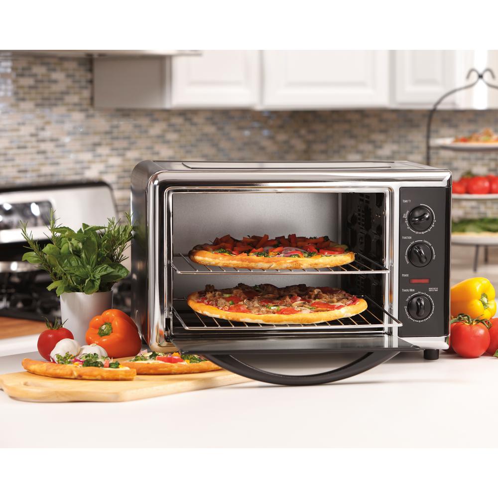 Hamilton Beach 1500 W 12 Slice Black Toaster Oven With Rotisserie