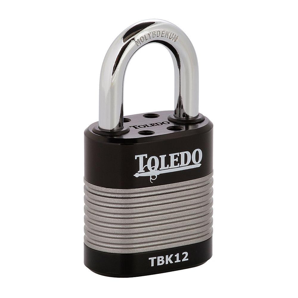 Toledo Black Series 1.73 inch High Security Armored Steel Laminated Padlock by Toledo Black Series