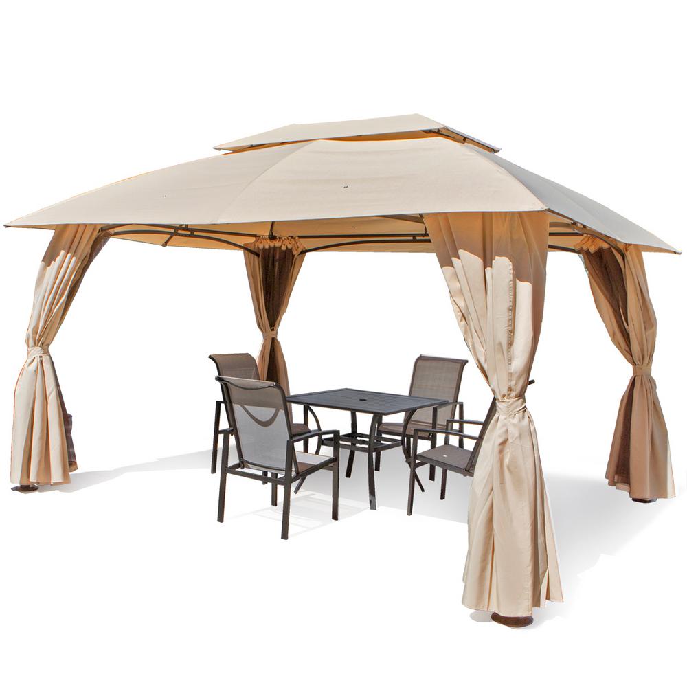 Barton 10 ft. x 13 ft. Fabric Gazebo96139 The Home Depot