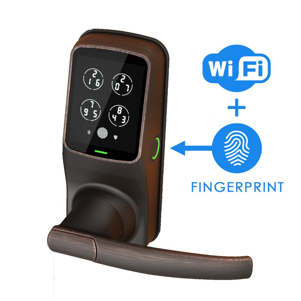 Lockly Secure PRO Bronze Smart Lock Latch with 3D Fingerprint