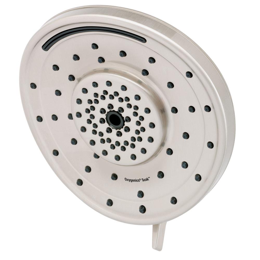 UPC 010147535686 product image for Oxygenics Soak Brushed Nickel Rain Shower Head | upcitemdb.com
