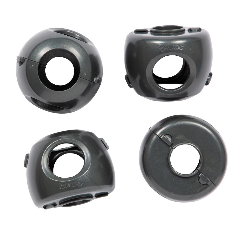 Safety 1st Parent Grip Charcoal Door Knob Covers 4 Pack Hs325