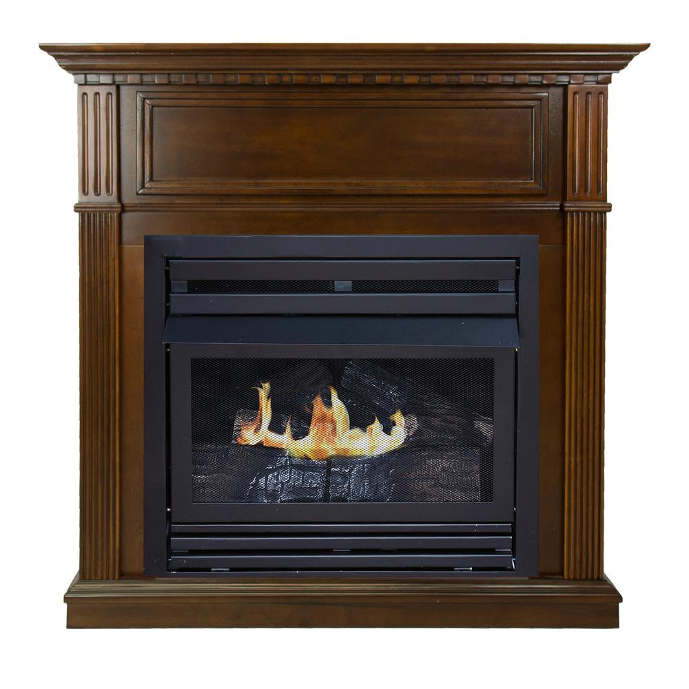 Pleasant Hearth 27 500 Btu 42 In Convertible Ventless Natural Gas