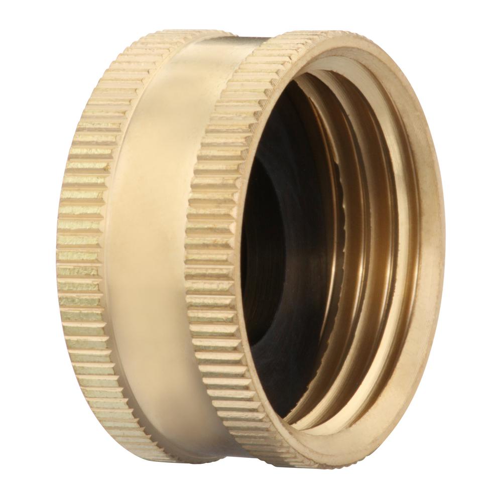 Everbilt 3 4 In Fh Lead Free Br Garden Hose Cap 801719 The Fh Lead Free Br Garden Hose Cap