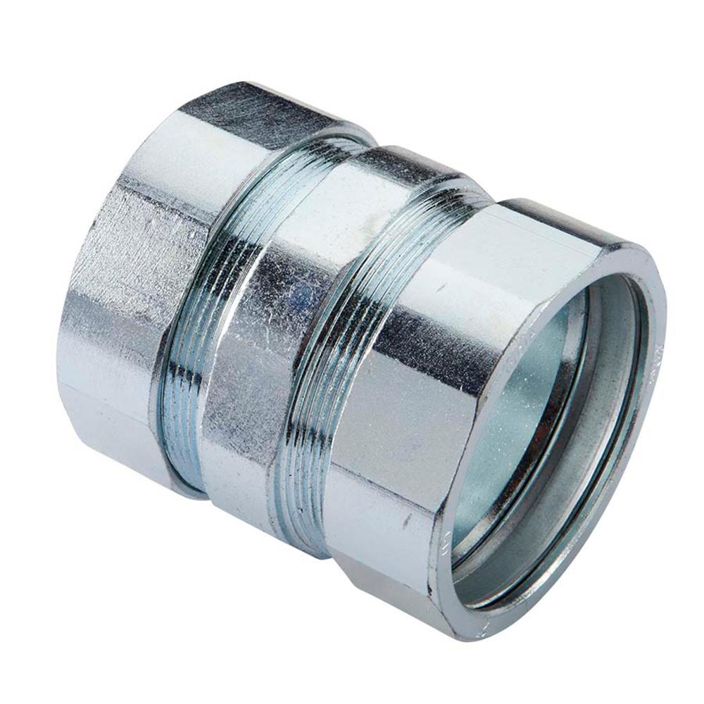 Halex 04520 Screw in Couplings Flexible Metallic Conduit Fitting Zinc Die Cast 2 4 Piece
