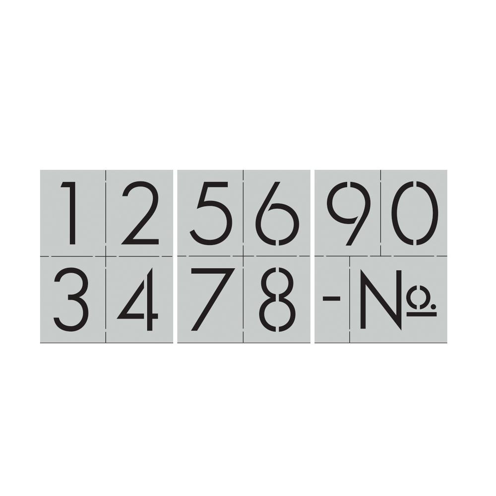 Home Depot Modern House Numbers Wall Stencils Wall Decor The Home Depot 