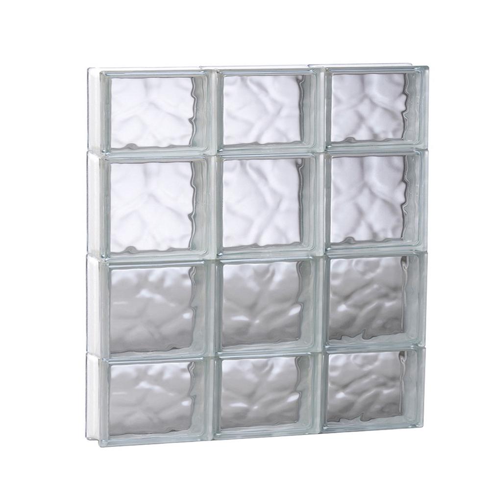 Clearly Secure 23.25 in. x 27 in. x 3.125 in. Frameless Wave Pattern