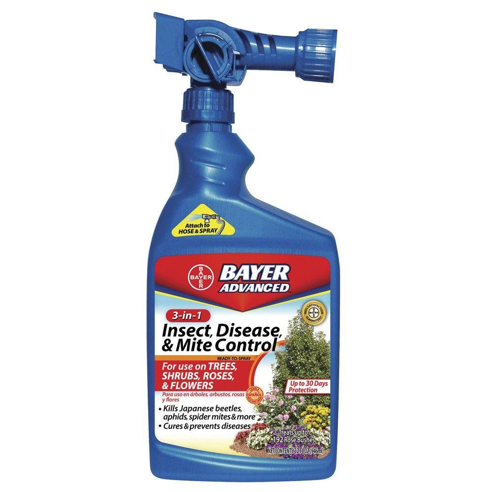 Bayer Advanced 32 oz. Ready-to-Spray 3-in-1 Insect Disease and Mite ...