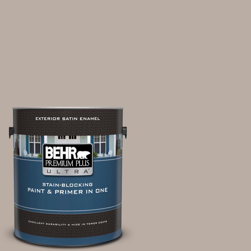 BEHR Premium Plus Ultra 1 gal. N2003 Nightingale Gray Satin Enamel
