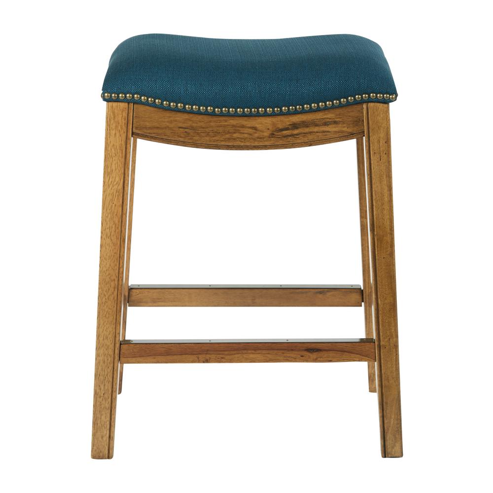 Ave Six Austin 26 In Klein Azure Fabric Counter Stool With Antique Ave Six Austin 26 In Klein Azure Fabric Counter Stool With Antique Bronze Nailheads Sb537 K14 The Home Depot