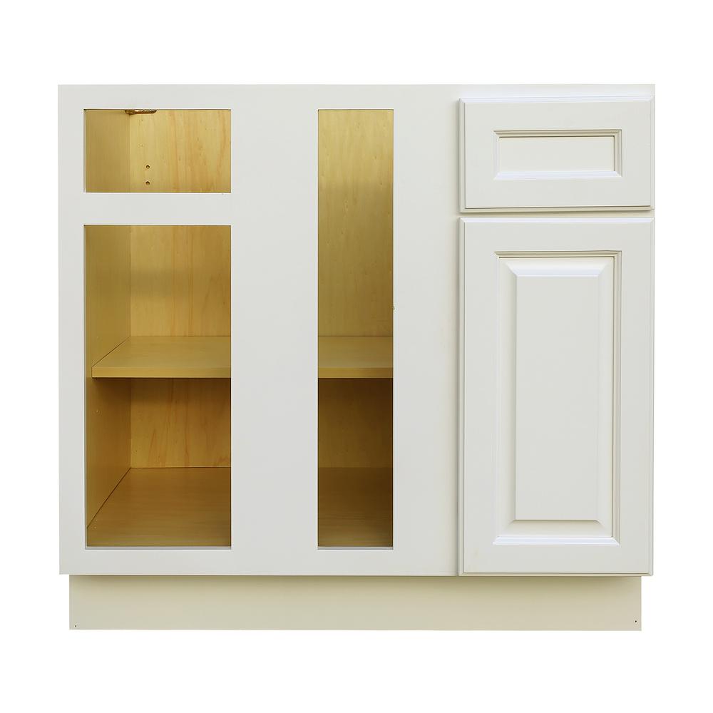 LIFEART La. Newport Ready to Assemble 36x34.5x24 in. Base Blind Corner in