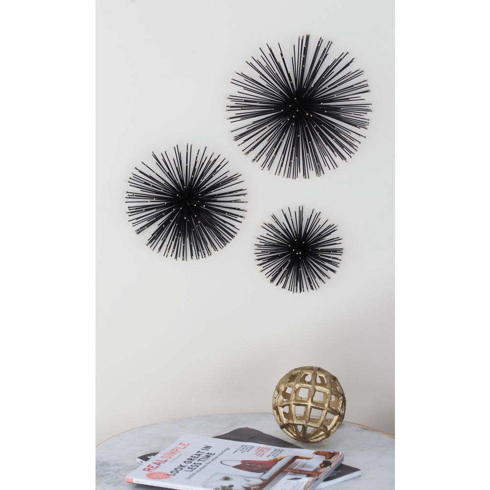 Modern Metal Wire Flower Wall Art (Set of 3)72968 The Home Depot