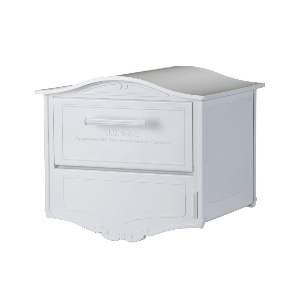 Architectural Mailboxes Geneva White PostMount Locking Mailbox6700W