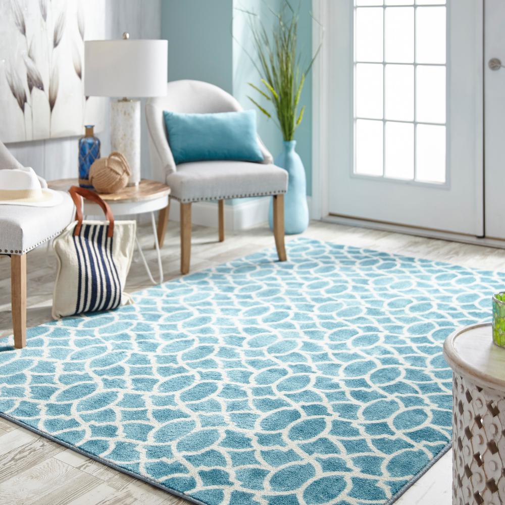 Mohawk Home Sea Life Fret Surf 5 Ft X 8 Geometric Area Rug Mohawk Home Sea Life Fret Surf 5 Ft X