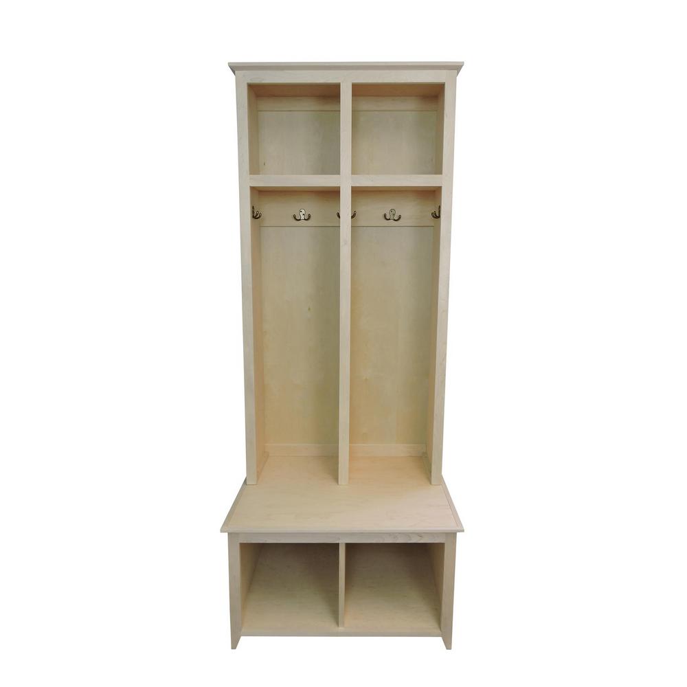 Unbranded Manor Washed Oak Hall Tree9199900930 The Home Depot