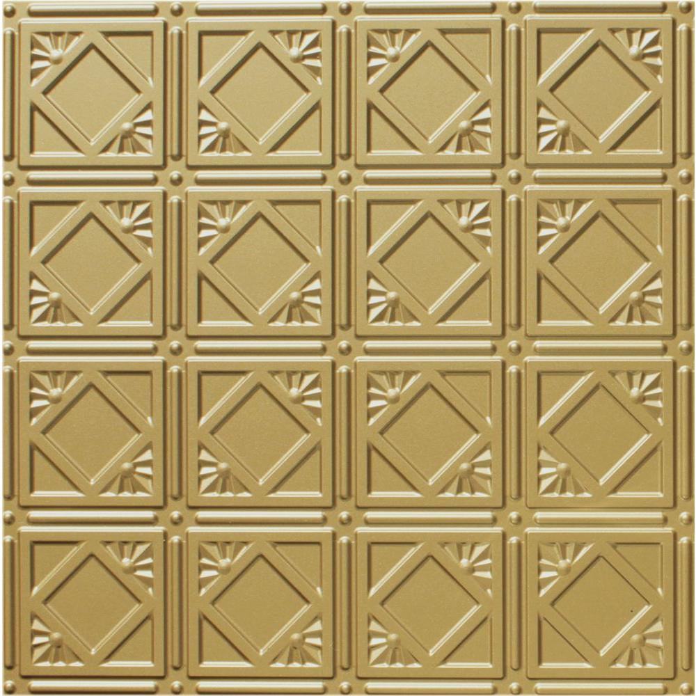 Brass Square Drop Ceiling Tiles Ceiling Tiles The Home Depot