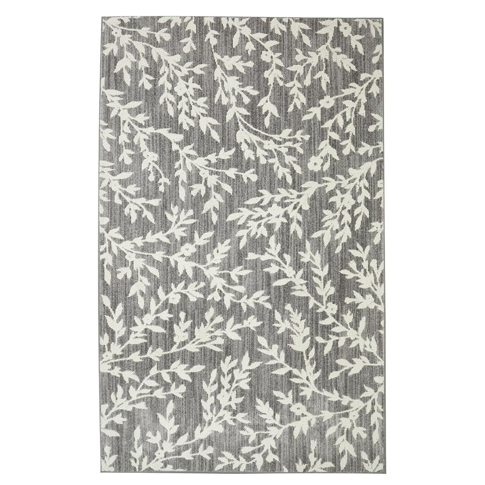 Floral Branches Gray 8 Ft X 10 Ft Area Rug 508753 The Home Depot