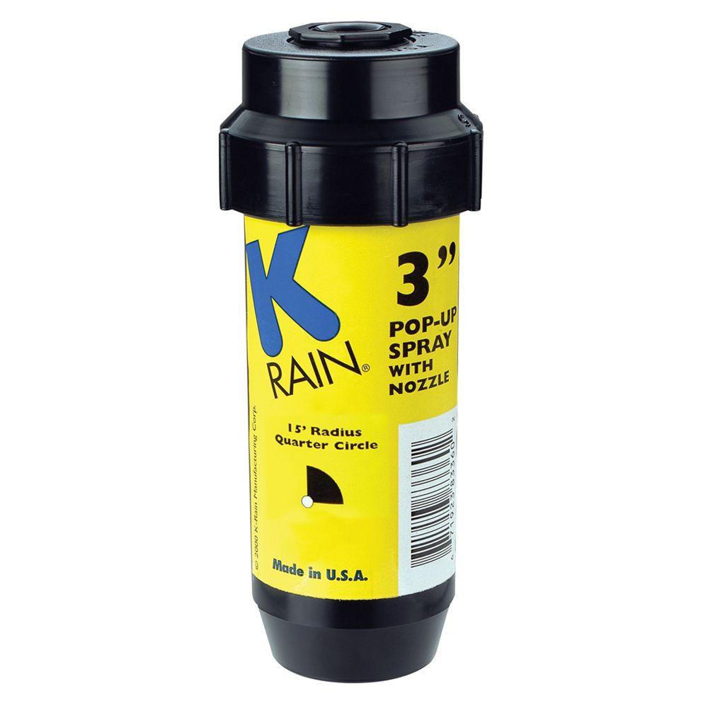 3 inch KSpray Pop-Up Sprinkler 1/4 Circle Pattern Nozzle