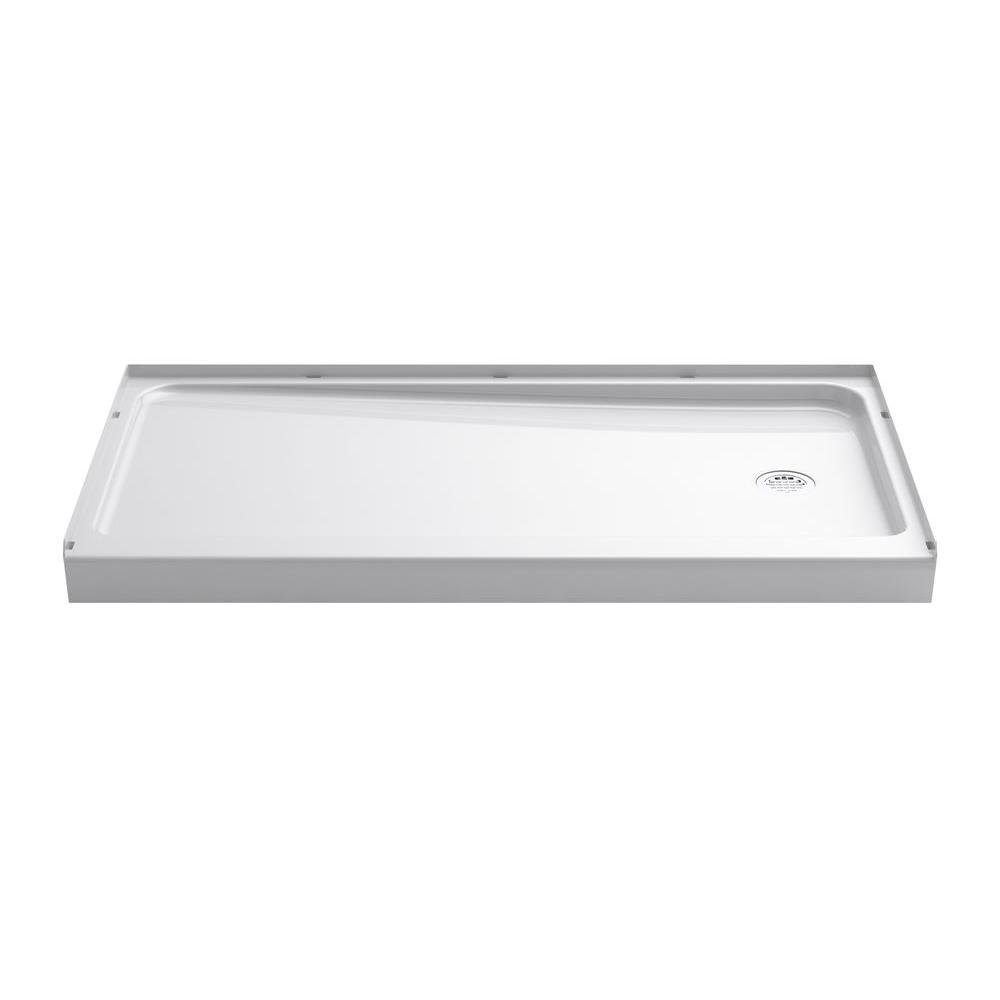 STERLING Ensemble 32 in. x 60 in. Single Threshold Shower Base in White ...