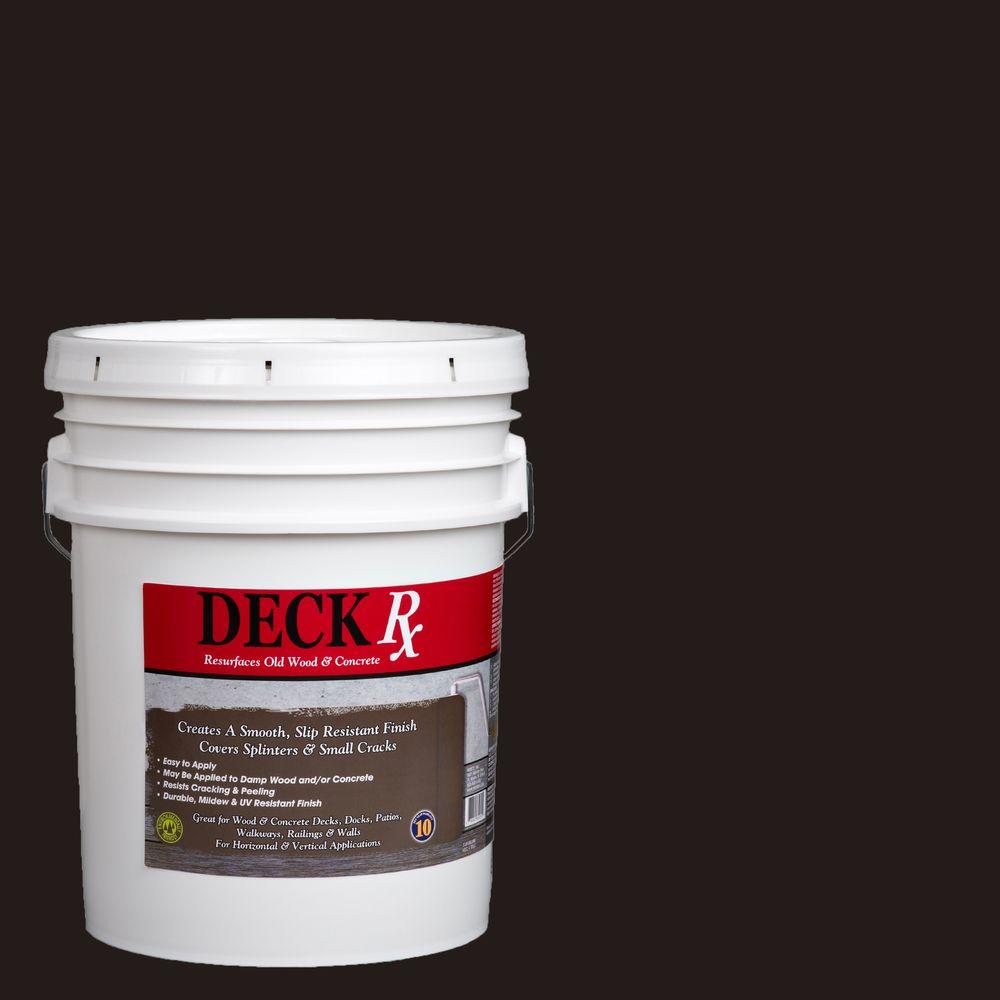 Deck Rx 5 Gal Dark Brown Wood And Concrete Exterior Resurfacer Internet 206367457 Deck Rx 5 Gal Dark Brown