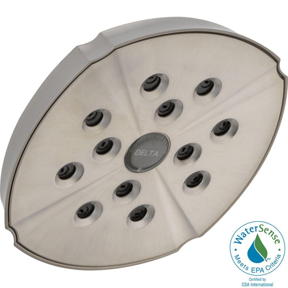 Delta 3Spray Shower Head in Stainless52680SS The Home Depot