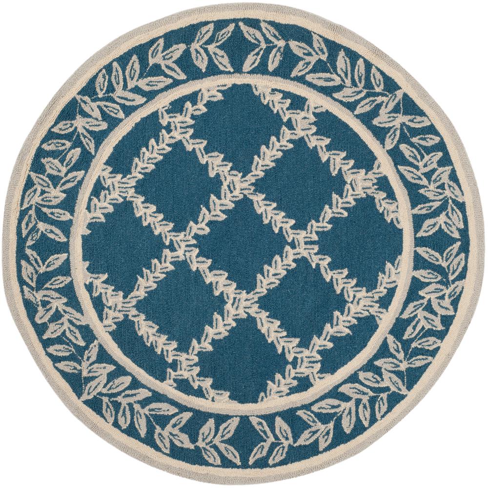 Safavieh Chelsea Navy/Cream 4 ft. x 4 ft. Round Area RugHK230N4R