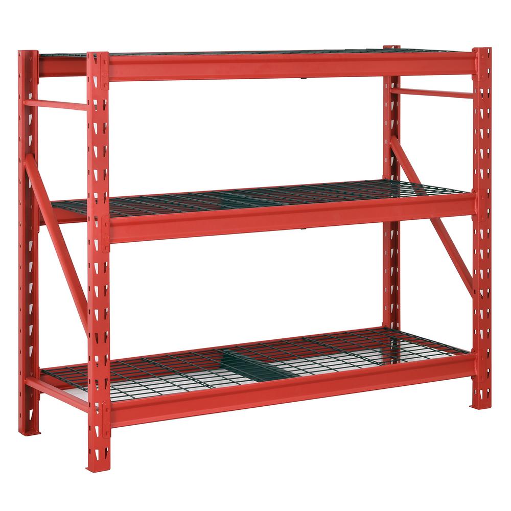 Husky Red 3 Tier Heavy Duty Industrial, Home Depot Garage Storage Shelves
