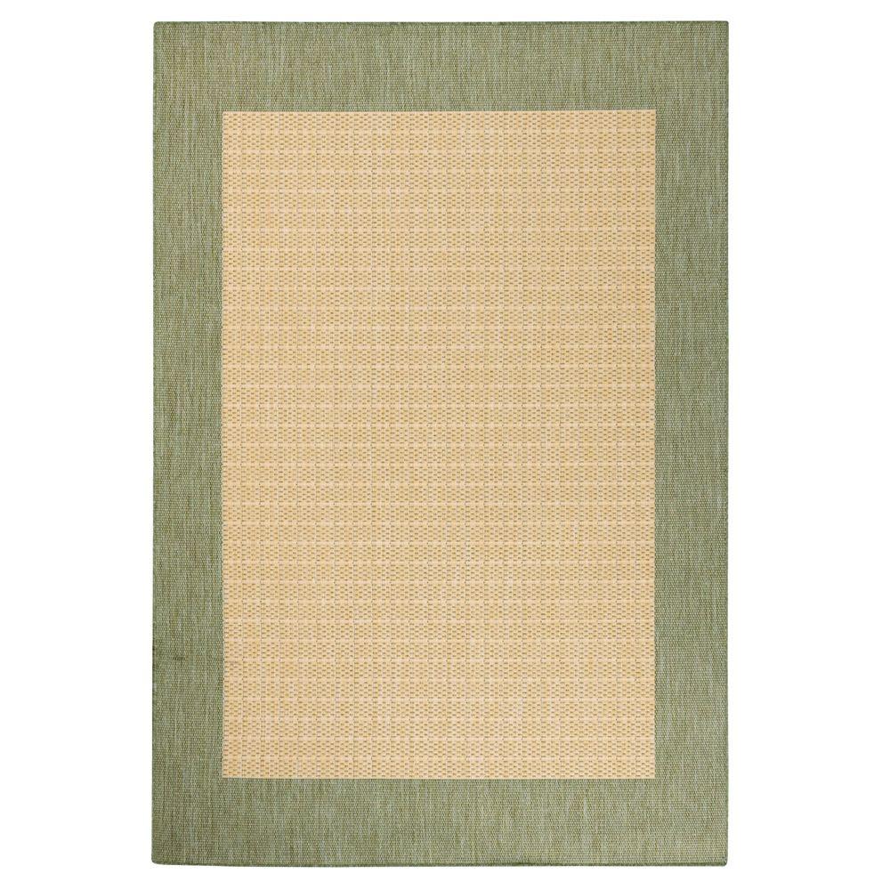 Home Decorators Collection Checkered Field Natural/Green 9 ft. x 13 ft