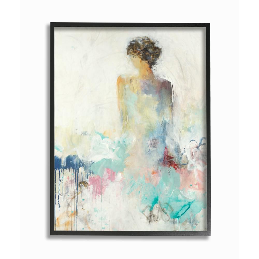 16 In X 20 Soft Textured Figural Woman Portrait Painting By Artist Third And Wall Framed Art