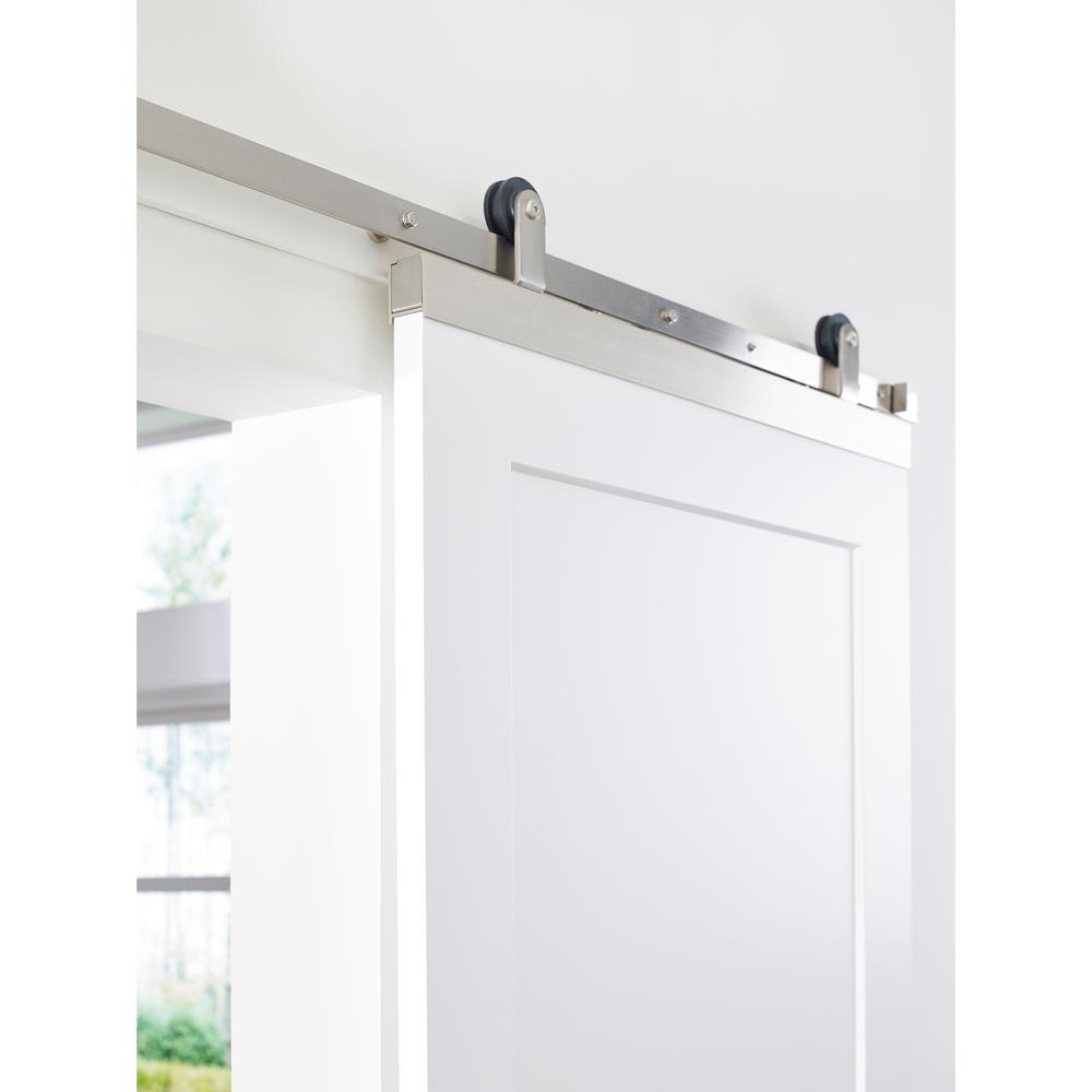 Jeld Wen 72 In Designglide Satin Nickel Soft Close Barn Door