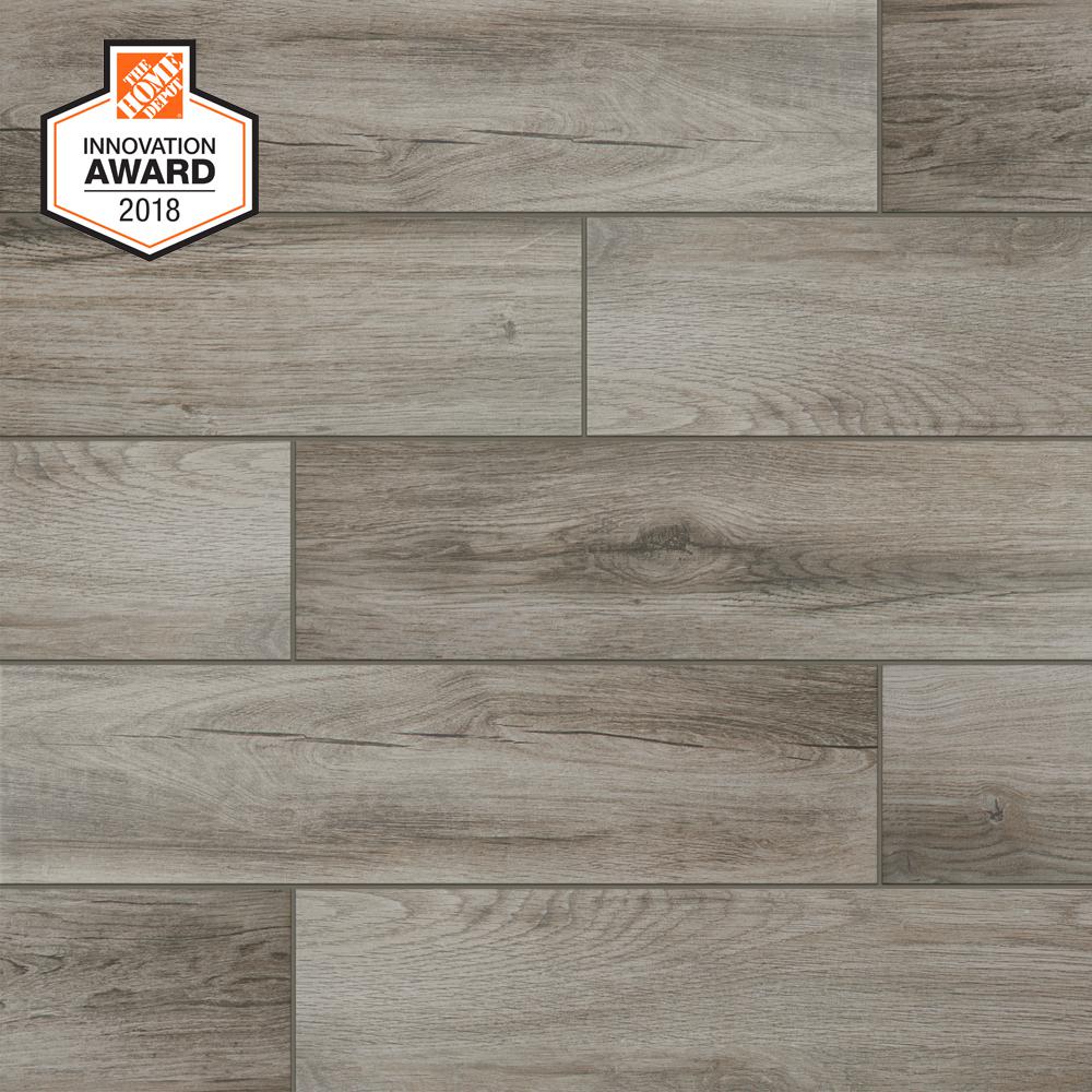 Shadow Wood 6 In X 24 In Porcelain Floor And Wall Tile 14 55 Sq Ft Case