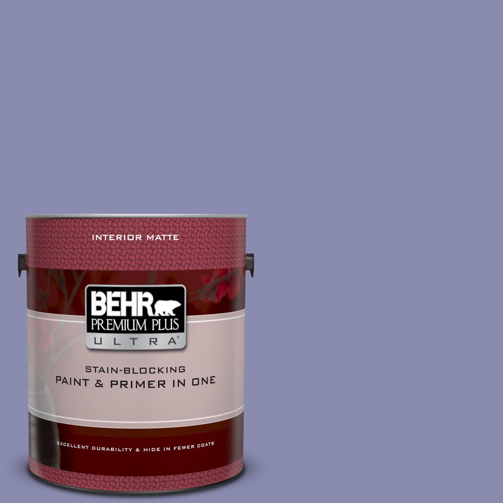 Behr Premium Plus Ultra 1 Gal M550 5 Violet Aura Matte Interior M550 5 Violet Aura Matte Interior Paint And Primer In One
