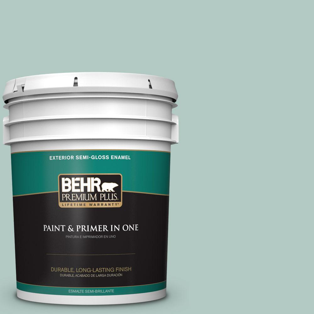 BEHR Premium Plus 5 gal. #S430-2 Fresh Tone Semi-Gloss Enamel Exterior