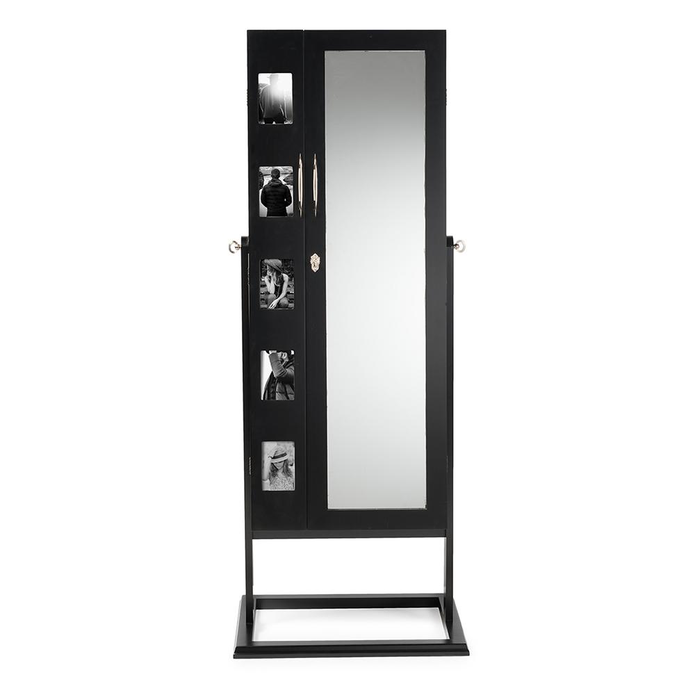 Baxton Studio Vittoria Black Wood Jewelry Armoire 28862 6561 Hd Baxton Studio Vittoria Black Wood Jewelry Armoire