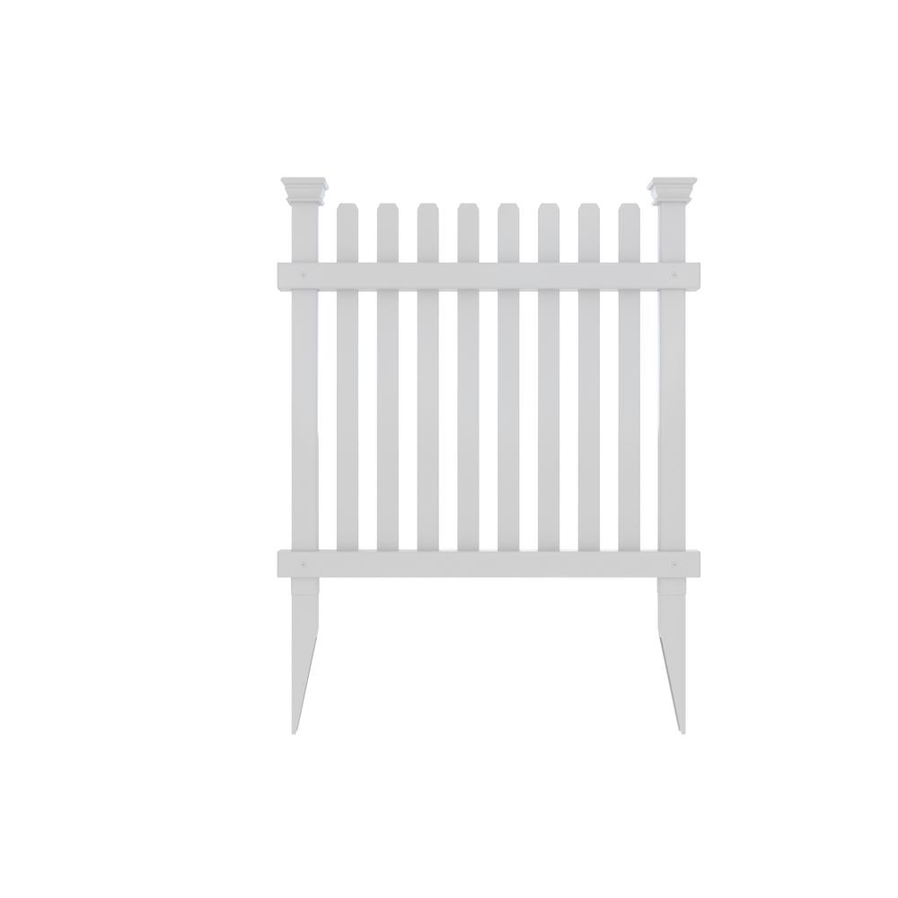 Zippity Outdoor Products Roger Rabbit 2 ft. x 2 ft. White Picket Vinyl