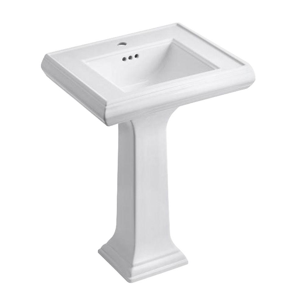 KOHLER Memoirs Classic Ceramic Pedestal Combo Bathroom Sink in White