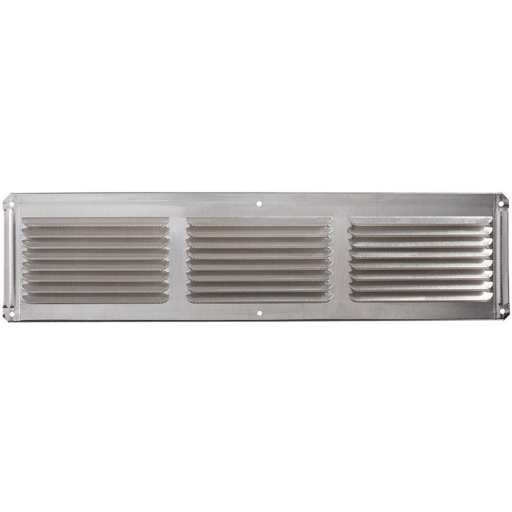 Master Flow 16 In X 4 In Aluminum Under Eave Soffit Vent In Mill   Master Flow Soffits Eac16x4 64 1000 