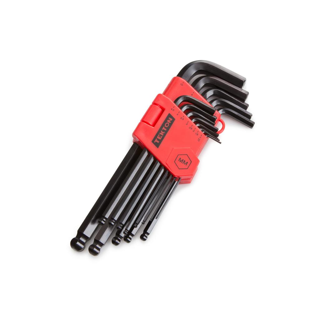 TEKTON 1.27-10 mm Long Arm Ball End Hex Key Wrench Set (13-Piece)-25272 ...