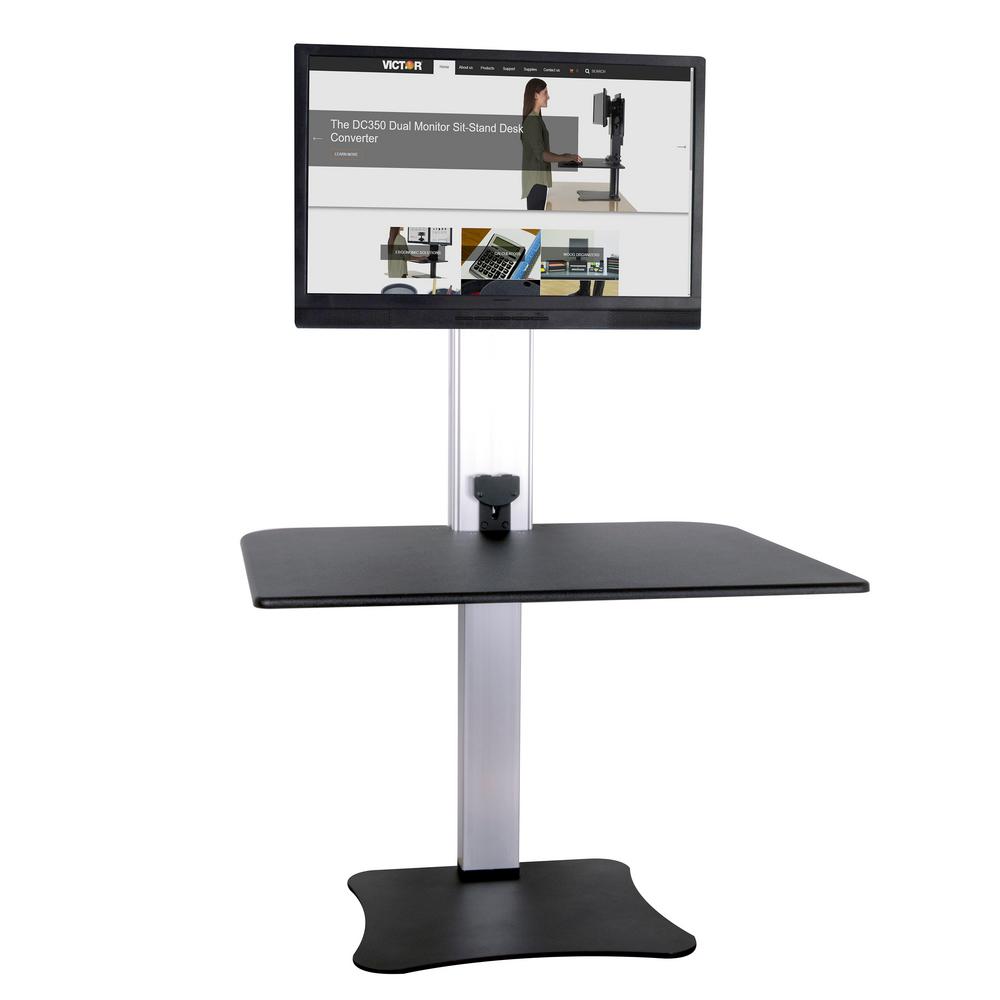 Victor Technology Electric Single Monitor Standing Desk Dc400 The Victor Technology Electric Single Monitor Standing Desk
